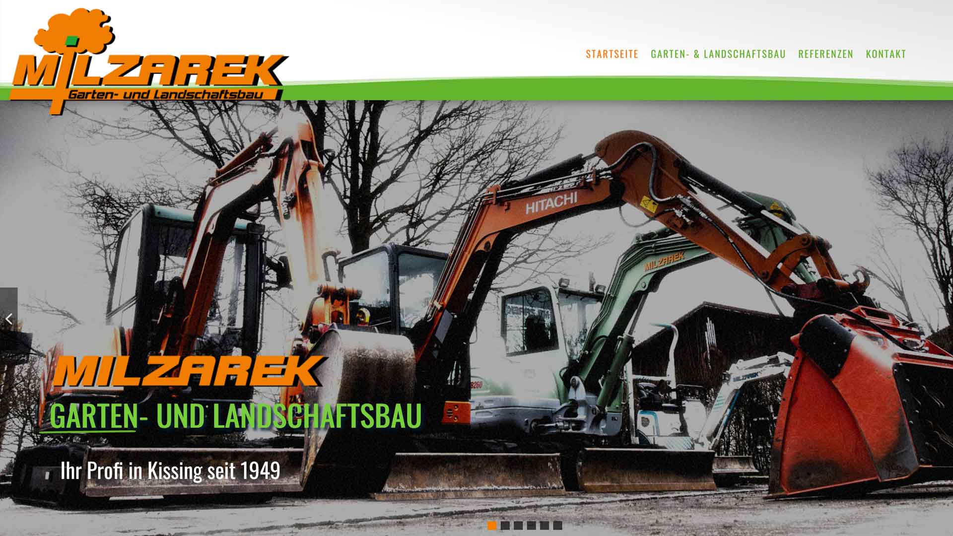 Referenzprojekt: Gartenbau Milzarek — Website von Konrad Griesser